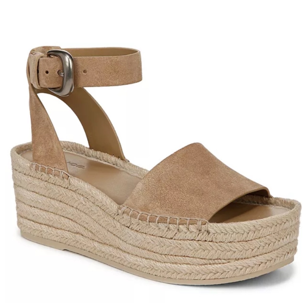 NWOT Vince Belisa Square Toe Espadrille Platform Sandals